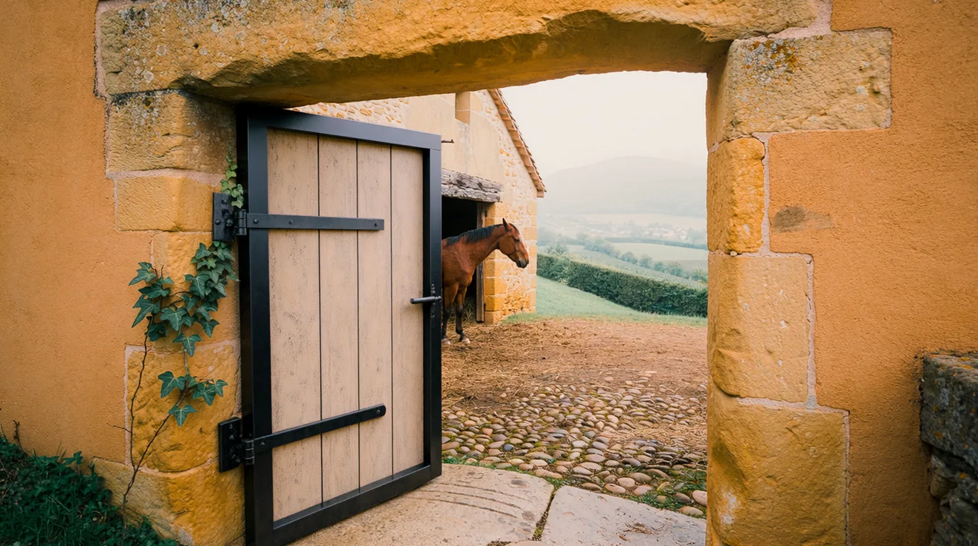Entrée, Les Écuries de Paola, centre équestre à Agnin